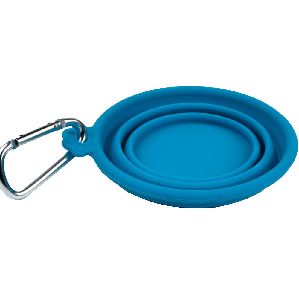 Mini Collapsible Silicone Water Bowl 250ml by SilverBrush - Teal - Honey Bee Stamps