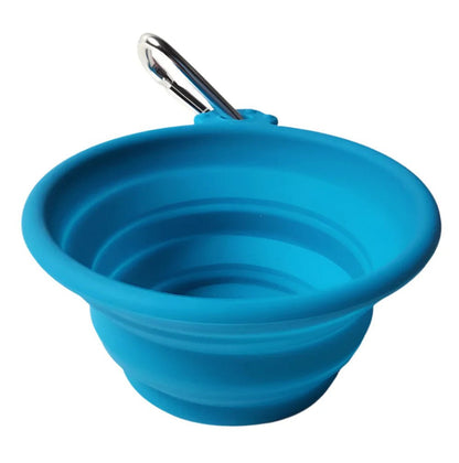 Mini Collapsible Silicone Water Bowl 250ml by SilverBrush - Teal - Honey Bee Stamps