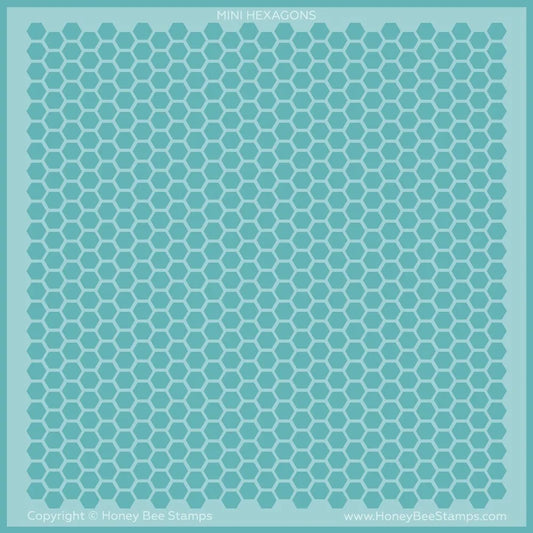 Mini Hexagons - 6"x6" Background Stencil - Honey Bee Stamps