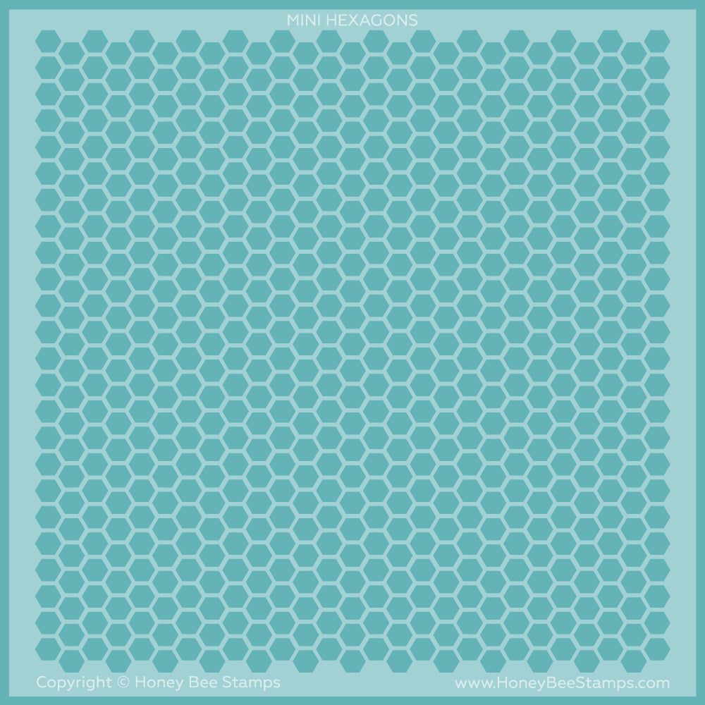 Mini Hexagons - 6"x6" Background Stencil - Honey Bee Stamps