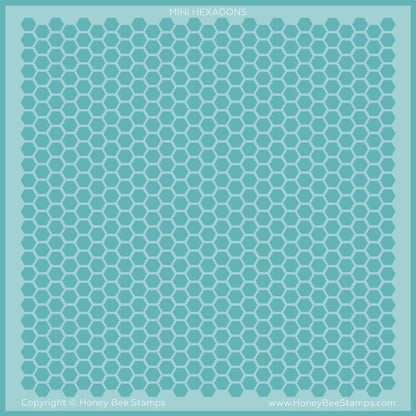 Mini Hexagons - 6"x6" Background Stencil - Honey Bee Stamps