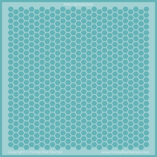 Mini Hexagons - 6"x6" Background Stencil - Honey Bee Stamps