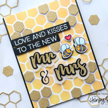 Mini Hexagons - 6"x6" Background Stencil - Honey Bee Stamps