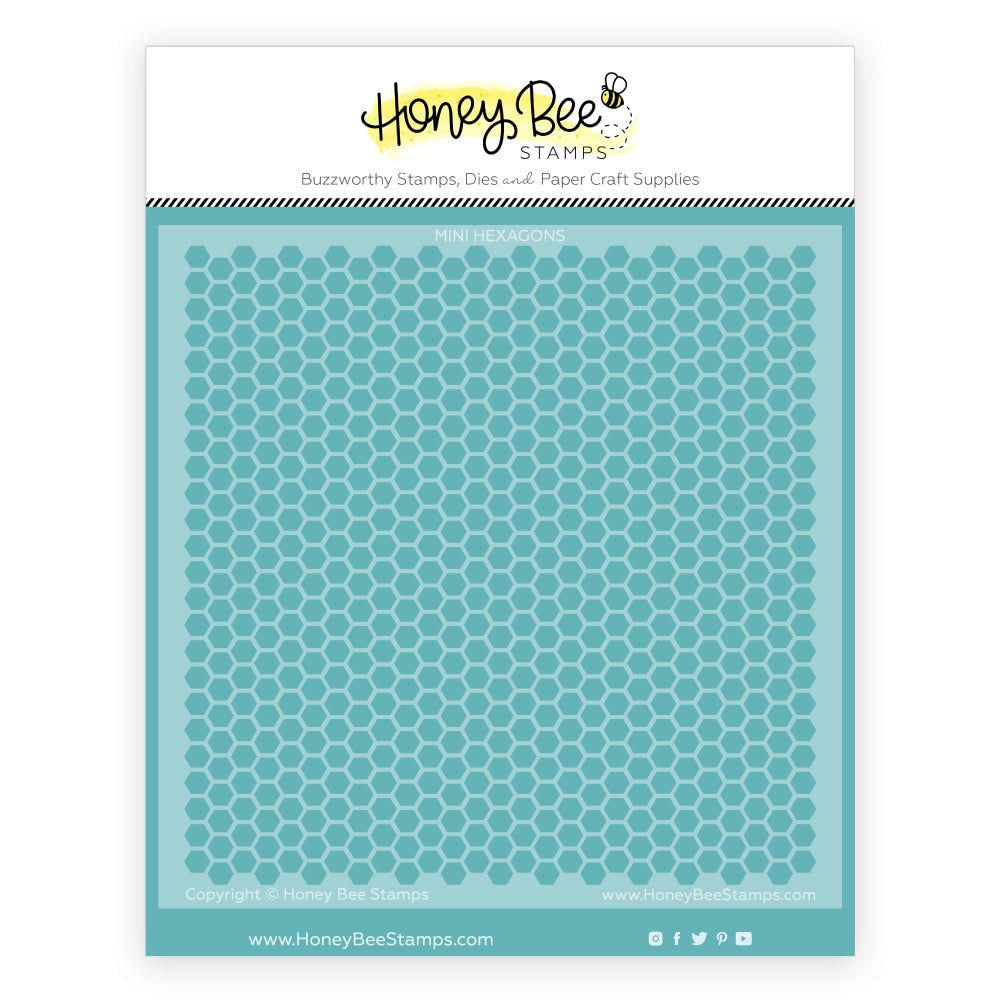 Mini Hexagons - 6"x6" Background Stencil - Honey Bee Stamps