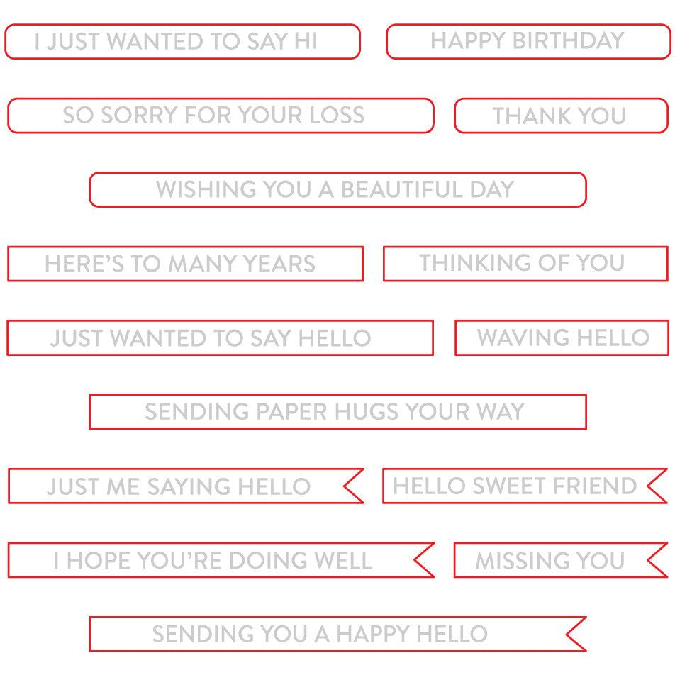 Mini Messages Banners - Honey Cuts - Coordinating Dies - Honey Bee Stamps