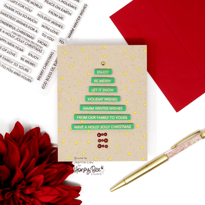 Mini Messages: Holiday - 4x5 Photopolymer Stamp Set - Honey Bee Stamps