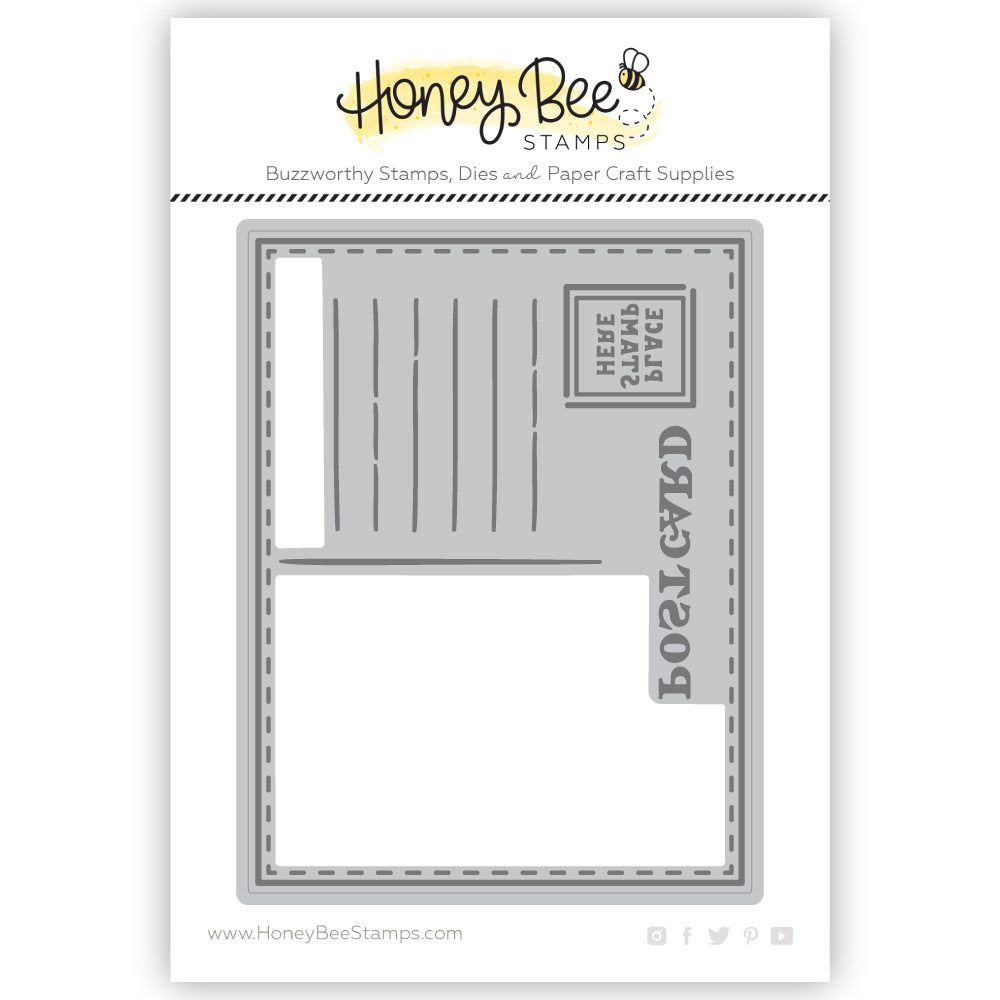 Mini Postcard - Honey Cuts - Stand - Alone Dies - Honey Bee Stamps