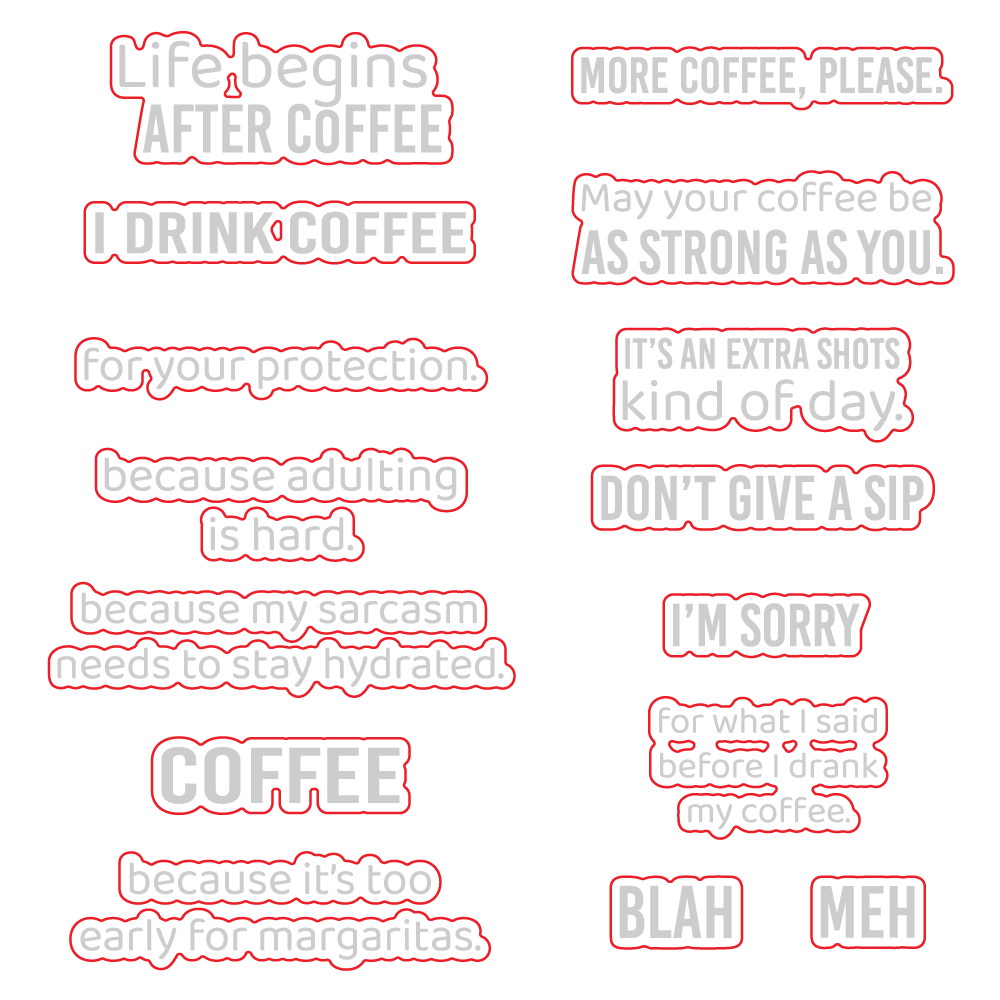 More Coffee Please - Honey Cuts - Coordinating Dies - Honey Bee Stamps