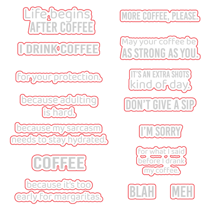 More Coffee Please - Honey Cuts - Coordinating Dies - Honey Bee Stamps