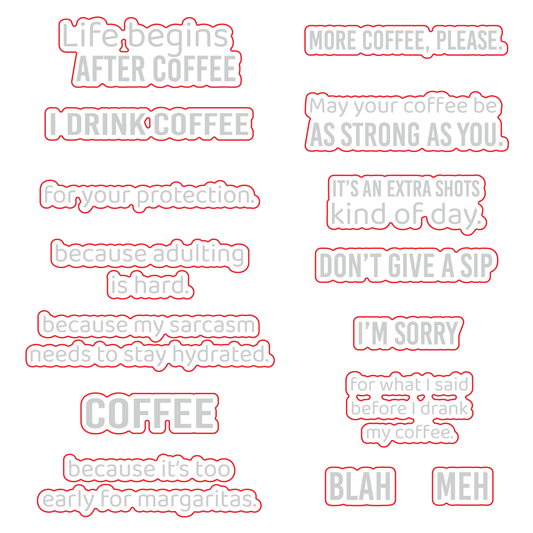 More Coffee Please - Honey Cuts - Coordinating Dies - Honey Bee Stamps