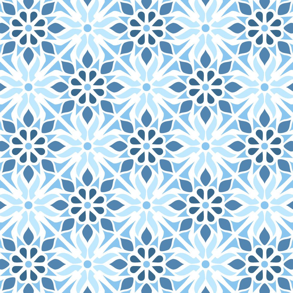 Moresque Tile - Set of 4 - 6"x6" Layering Stencils - Honey Bee Stamps