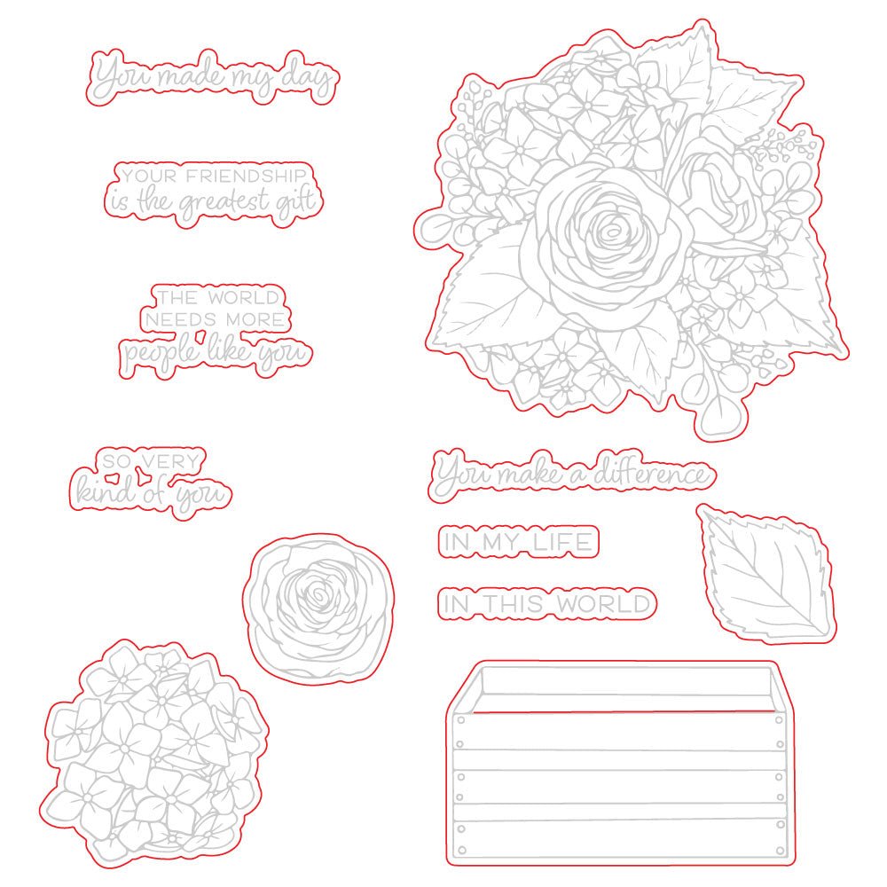 Nancy's Lilac Bouquet - Honey Cuts - Coordinating Dies - Honey Bee Stamps