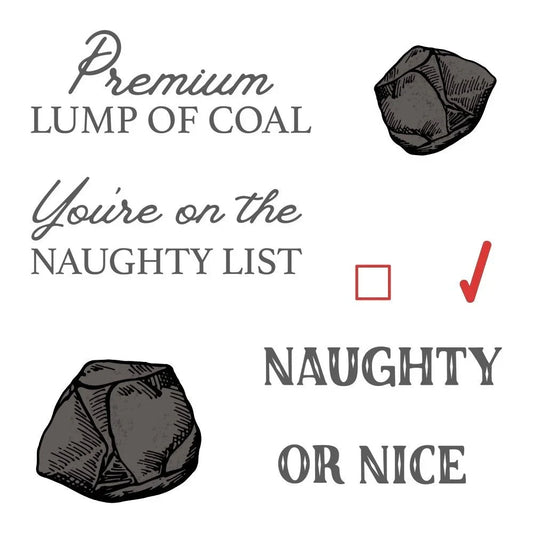 Naughty List Vintage Gift Card Box Add - On - 3x4 Photopolymer Stamp Set - Retiring - Honey Bee Stamps