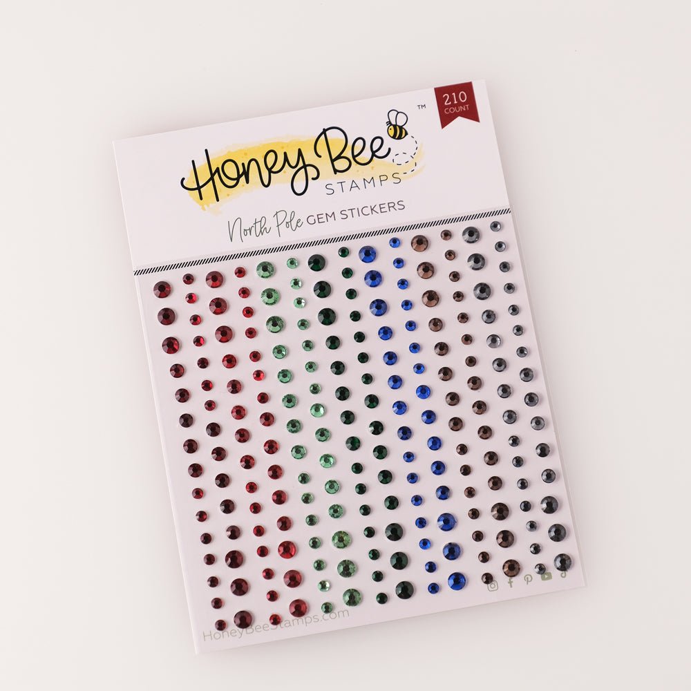 North Pole Gem Stickers - 210 Count - Honey Bee Stamps