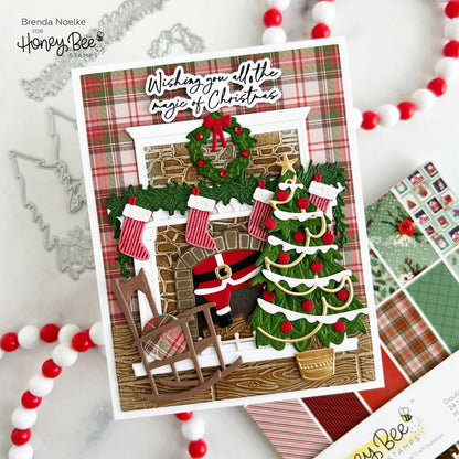 North Pole Paper Pad 6x8.5 - 24 Double - Sided Sheets - Honey Bee Stamps