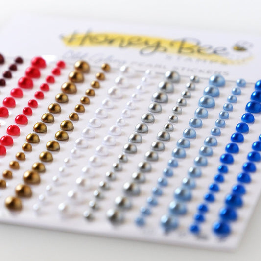 Old Glory Pearl Stickers - 210 Count - Honey Bee Stamps