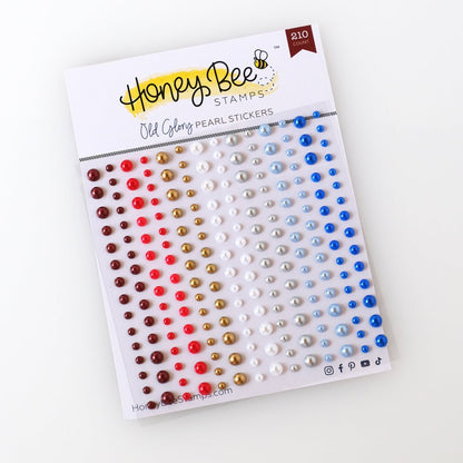 Old Glory Pearl Stickers - 210 Count - Honey Bee Stamps