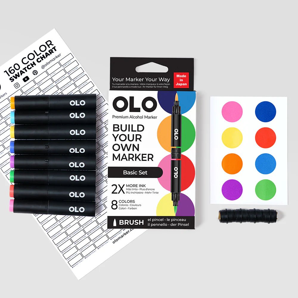 OLO 8 Color Brush Basic Set - Honey Bee Stamps