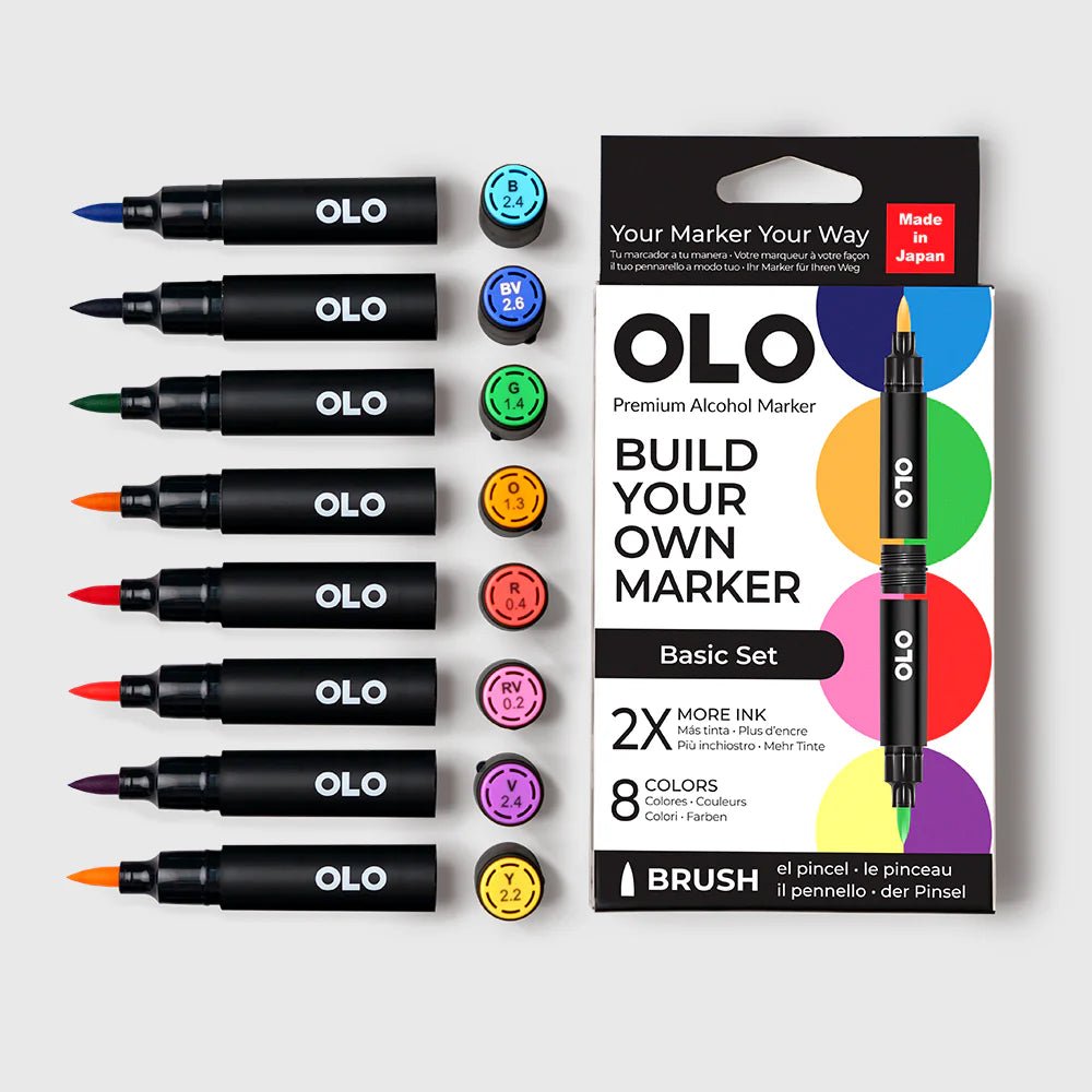 OLO 8 Color Brush Basic Set - Honey Bee Stamps