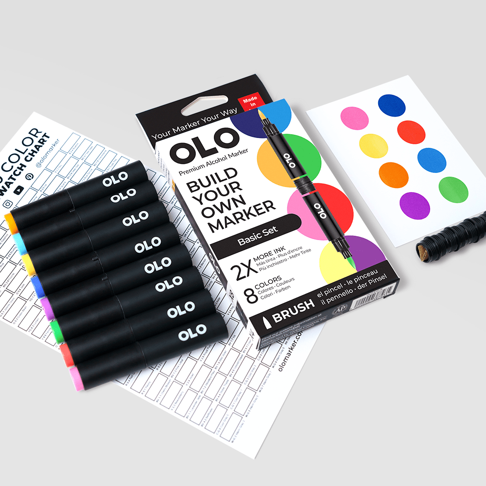 OLO 8 Color Brush Basic Set - Honey Bee Stamps