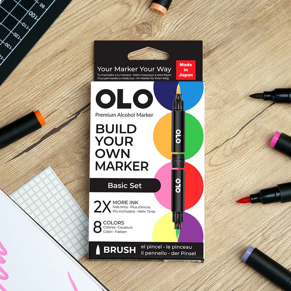 OLO 8 Color Brush Basic Set - Honey Bee Stamps