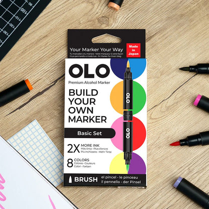 OLO 8 Color Brush Basic Set - Honey Bee Stamps