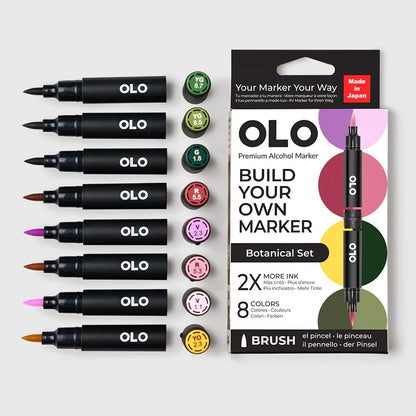 OLO 8 Color Brush Botanical Set - Honey Bee Stamps