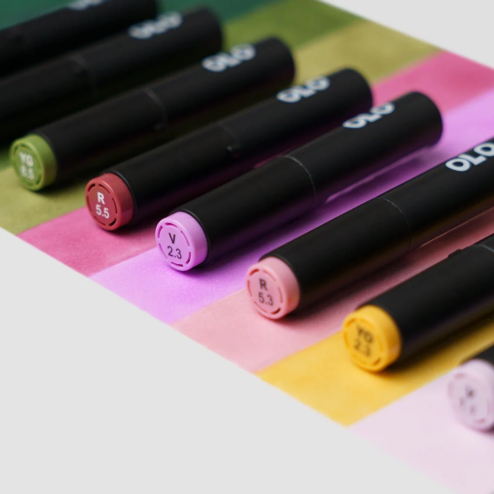 OLO 8 Color Brush Botanical Set - Honey Bee Stamps