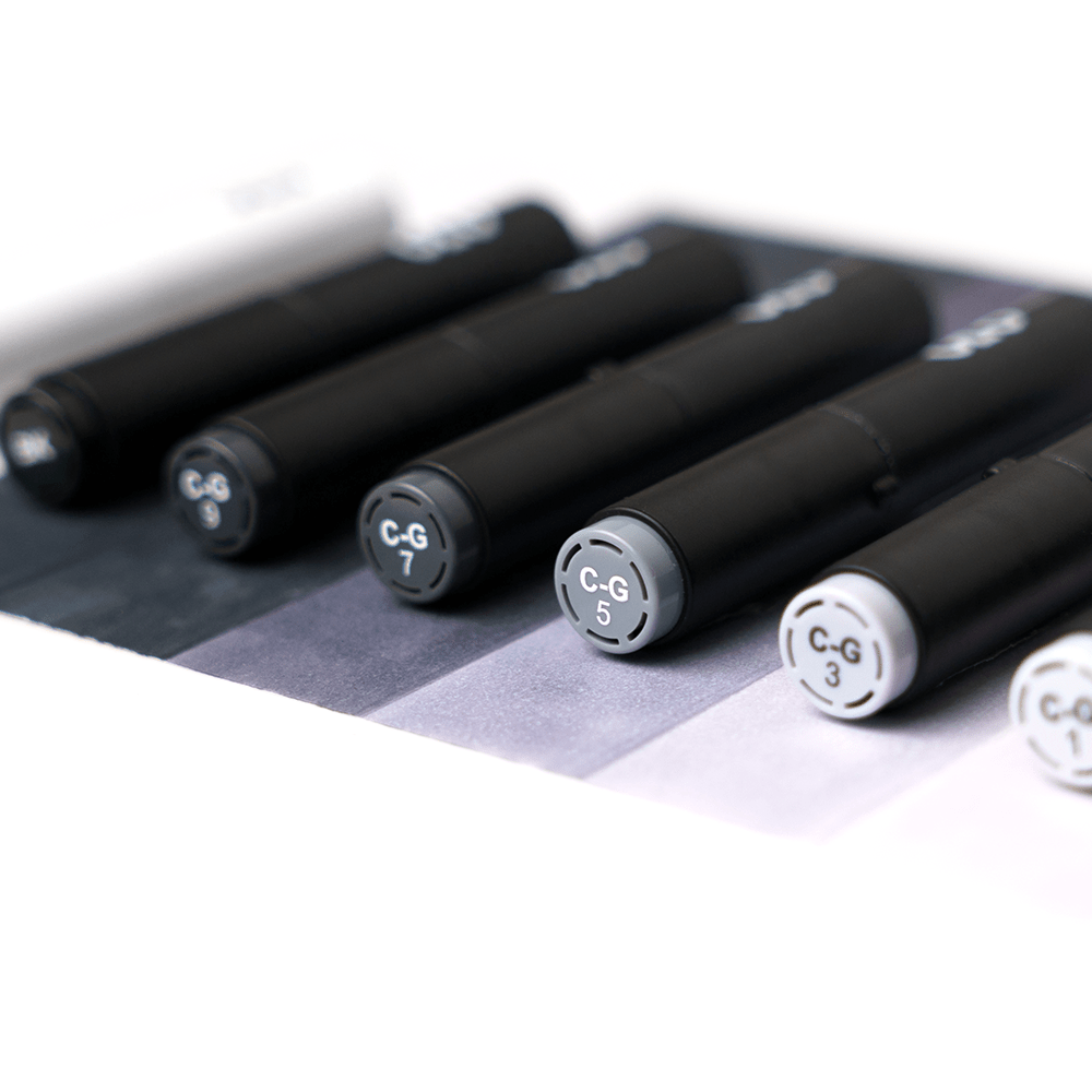 OLO 8 Color Brush Cool Gray - Honey Bee Stamps