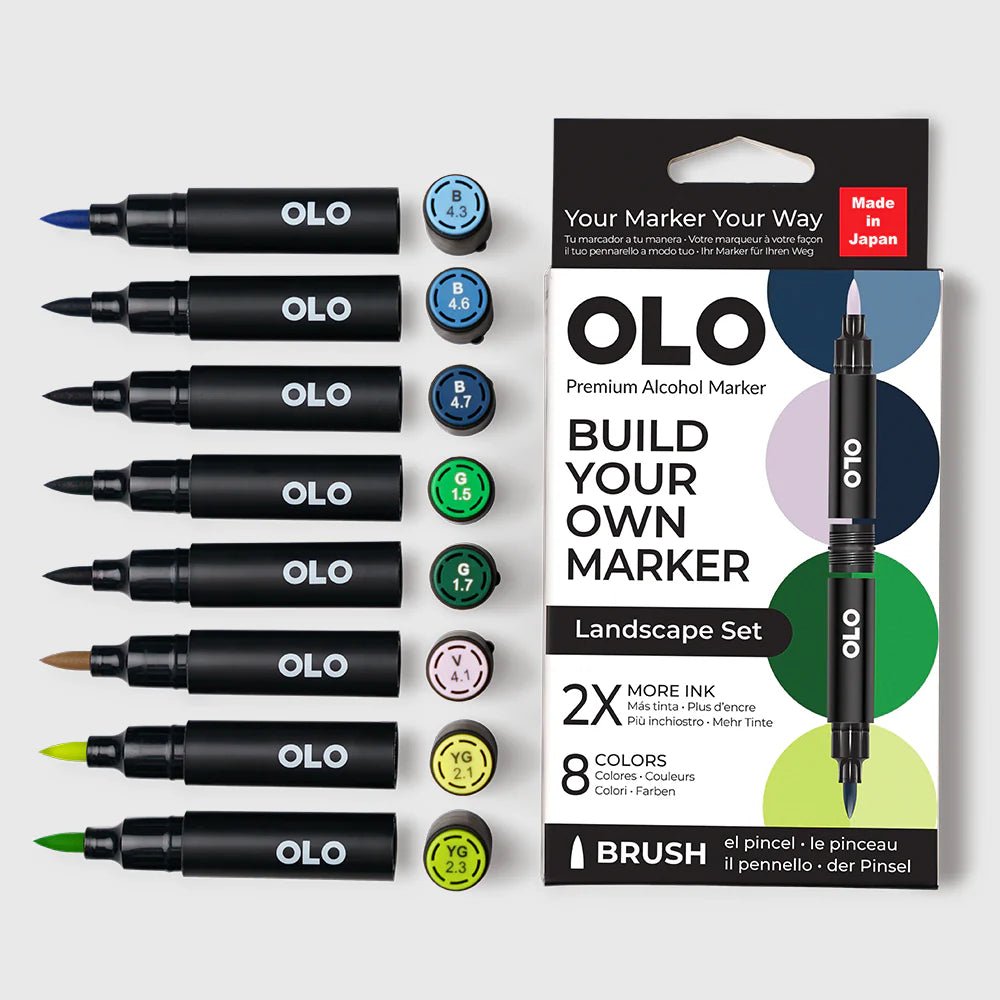 OLO 8 Color Brush Landscape Set - Honey Bee Stamps