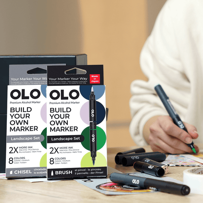 OLO 8 Color Brush Landscape Set - Honey Bee Stamps