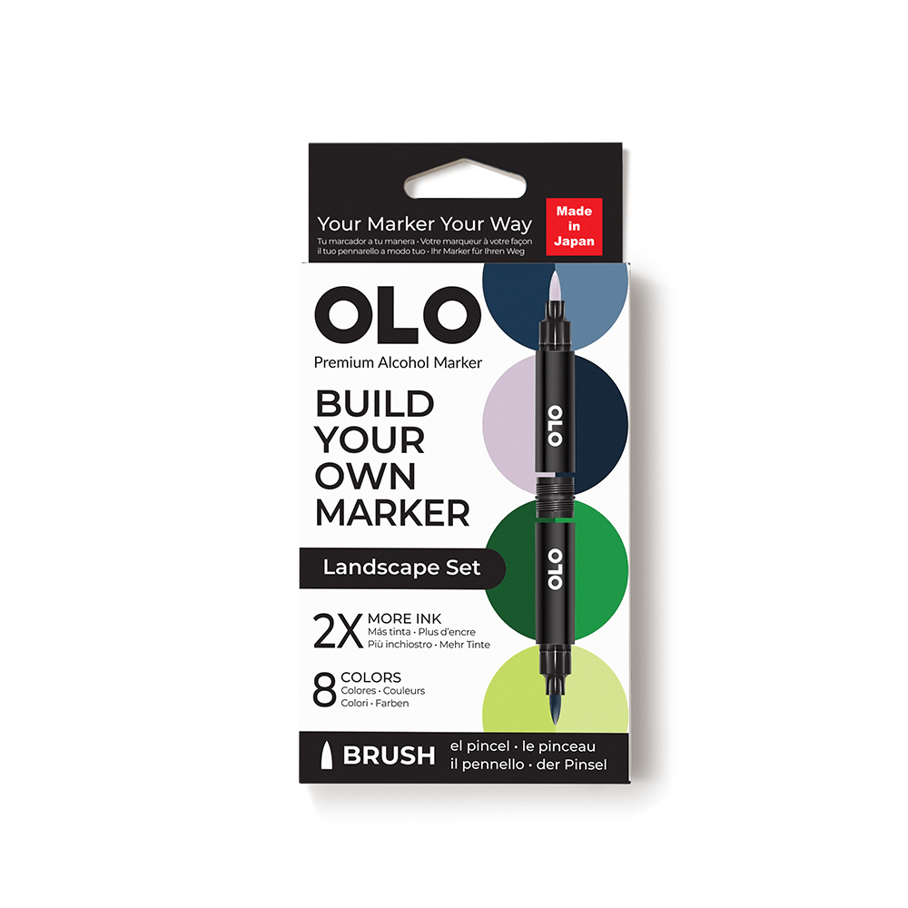 OLO 8 Color Brush Landscape Set - Honey Bee Stamps