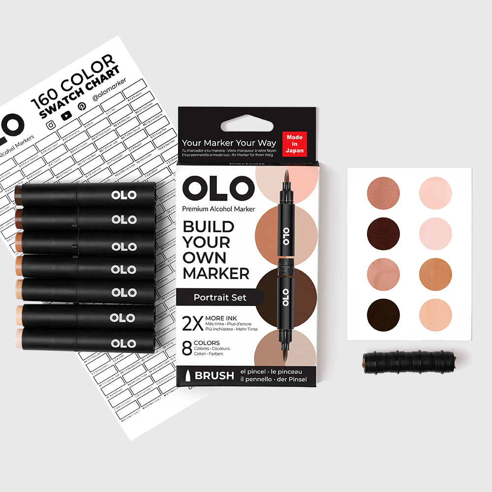 OLO 8 Color Brush Portrait Set - Honey Bee Stamps