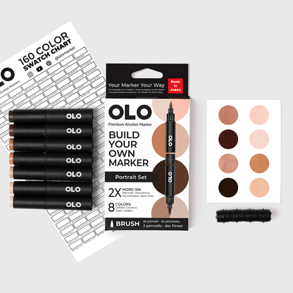 OLO 8 Color Brush Portrait Set - Honey Bee Stamps