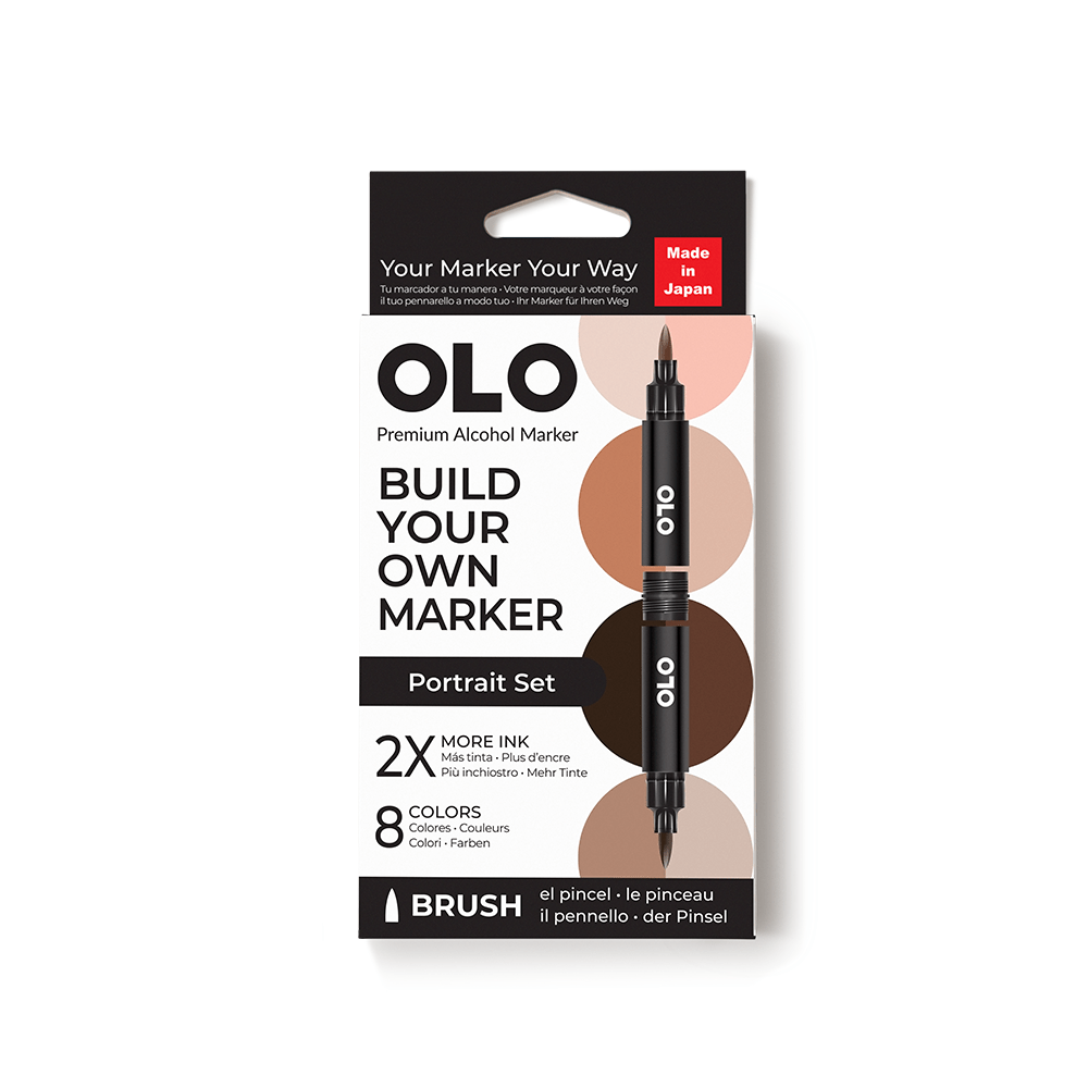 OLO 8 Color Brush Portrait Set - Honey Bee Stamps