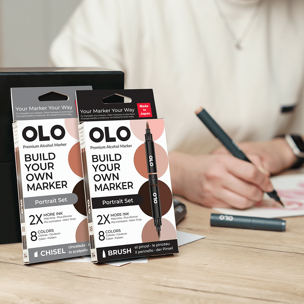 OLO 8 Color Brush Portrait Set - Honey Bee Stamps