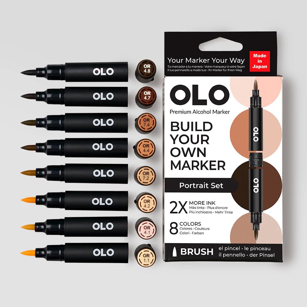 OLO 8 Color Brush Portrait Set - Honey Bee Stamps