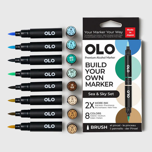OLO 8 Color Brush Sea & Sky Set - Honey Bee Stamps