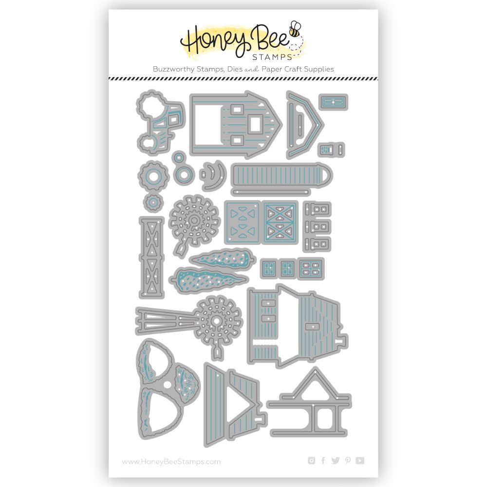 On The Farm - Honey Cuts - Stand - Alone Dies - Honey Bee Stamps