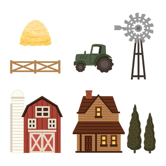 On The Farm - Honey Cuts - Stand - Alone Dies - Honey Bee Stamps