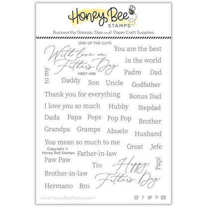 One Of The Guys - 5x6 Photopolymer Stamp Set - Honey Bee Stamps