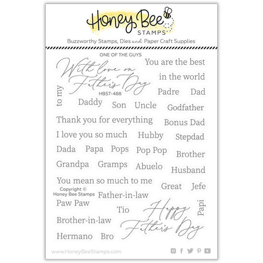 One Of The Guys - 5x6 Photopolymer Stamp Set - Honey Bee Stamps