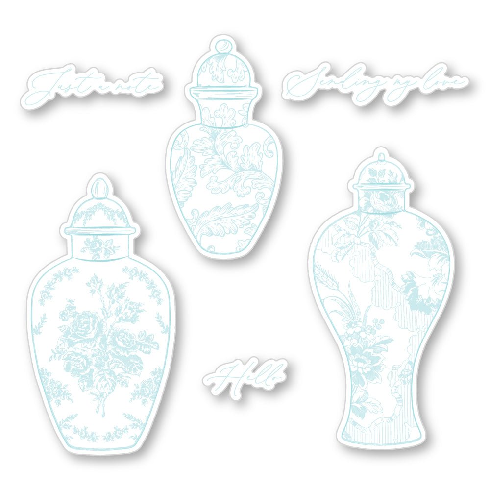 Ornate Ginger Jars - Honey Cuts - Coordinating Dies - Honey Bee Stamps