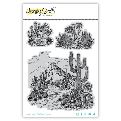 Out West - 5x7 Rubber Cling Stamp Set - Honey Bee Stamps