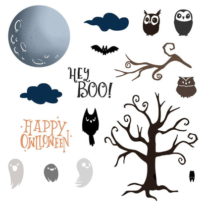 Owlloween - 6x8 Photopolymer Stamp Set - Honey Bee Stamps