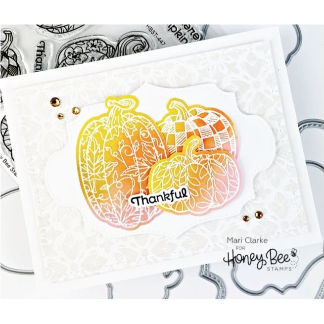 Painted Pumpkins - 4x5 Photopolymer Stamp Set - Honey Bee Stamps
