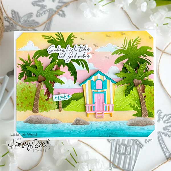 Palm Beach - Set of 6 - 6"x6" Coordinating Stencils - Honey Bee Stamps