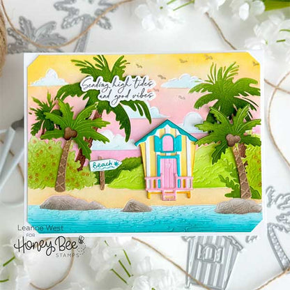 Palm Beach - Set of 6 - 6"x6" Coordinating Stencils - Honey Bee Stamps