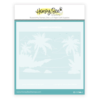 Palm Beach - Set of 6 - 6"x6" Coordinating Stencils - Honey Bee Stamps