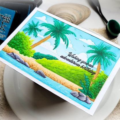 Palm Beach - Set of 6 - 6"x6" Coordinating Stencils - Honey Bee Stamps